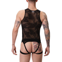 Barcode Berlin Body homme en dentelle ENVER Noir